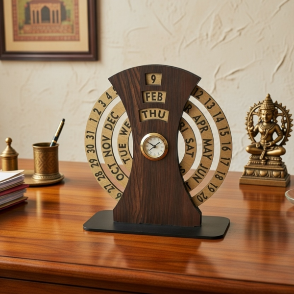 Infinity Year Calendar with Clock