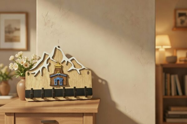 Kedarnath Wooden Key Holder Wall Hanging