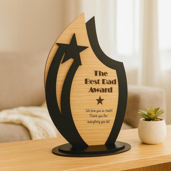 Customised Wooden Acrylic Trophy