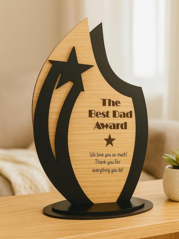 Customised Wooden Acrylic Trophy