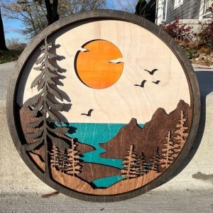 Wooden 3d Beach Art